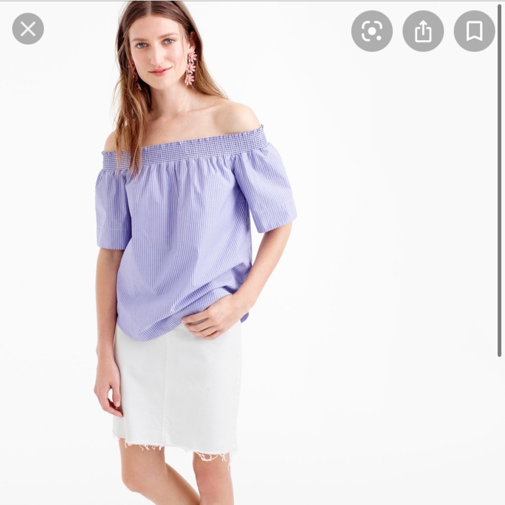 J crew blue stripe top